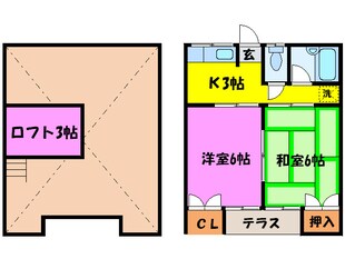 コーポ石高Ⅱの物件間取画像